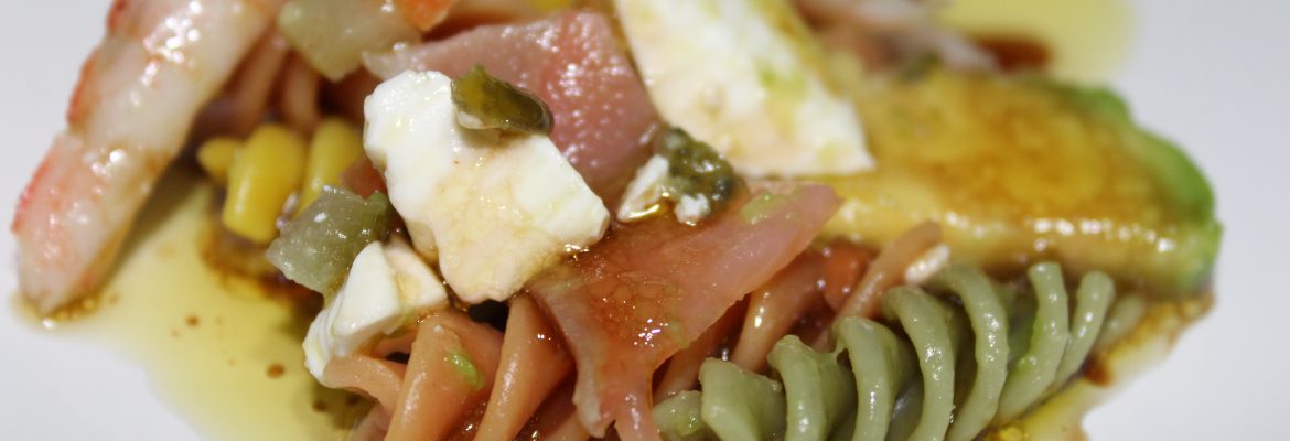 Receta de ensalada espirales de pasta