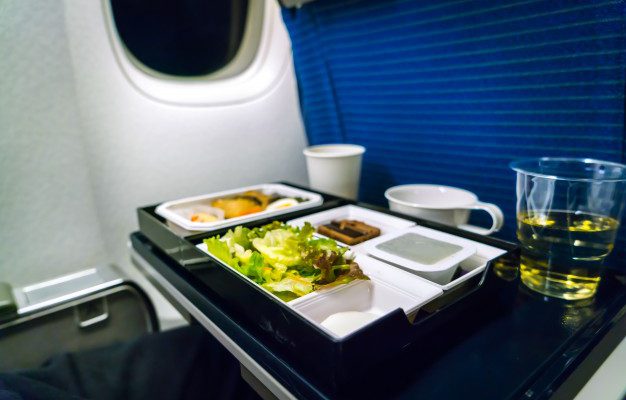 comida del avión