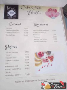 carta casa chiki albacete