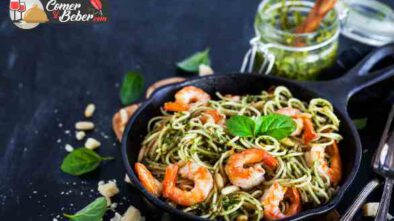 espagueti al ajillo con gambas