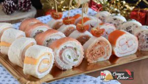 rollitos de pan de molde variados