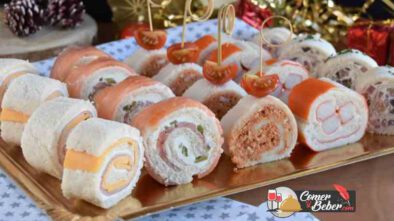 rollitos de pan de molde variados