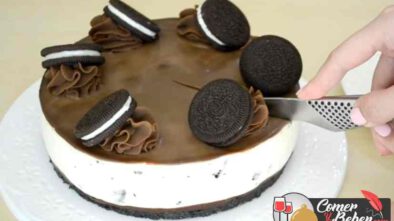 pastel de queso oreo
