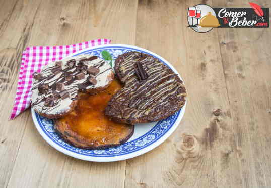 palmeras de hojaldre con chocolate