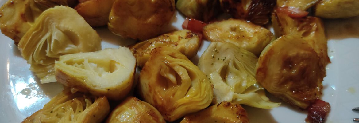 corazones de alcachofa con jamón