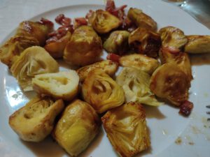 corazones de alcachofa con jamón