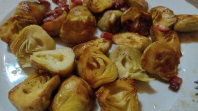 corazones de alcachofa con jamón