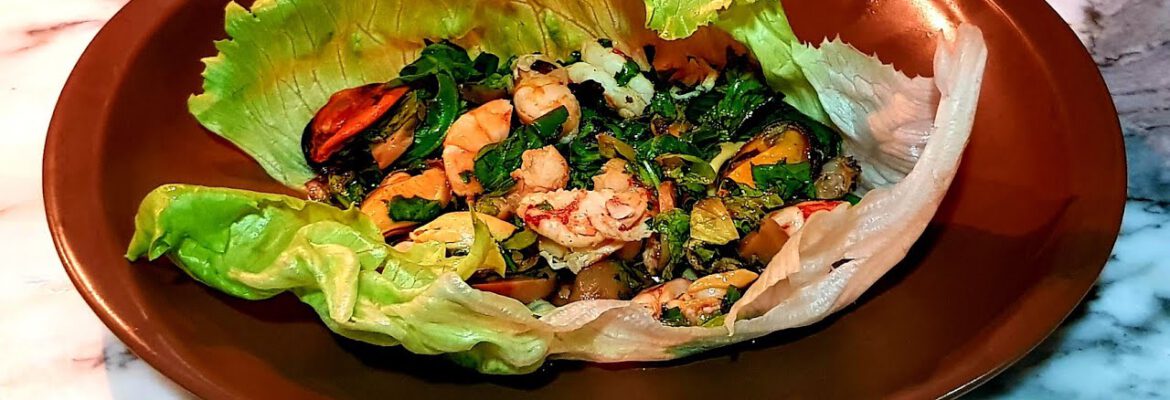 ensalada de mar saludable