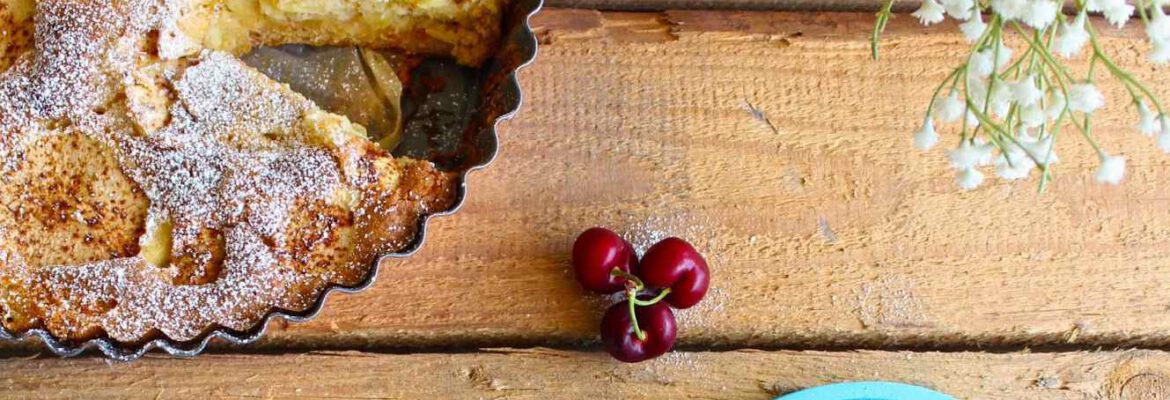 tarta de manzana con crema