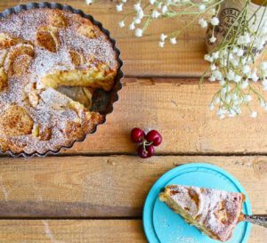 tarta de manzana con crema
