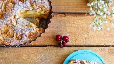 tarta de manzana con crema