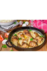 Pollo con setas