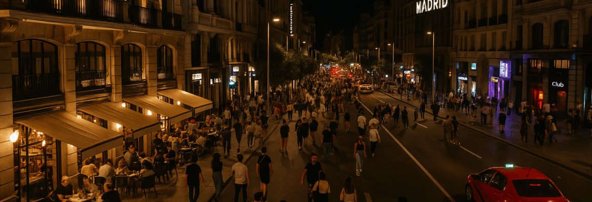 Imagen nocturna de Madrid