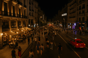 Imagen nocturna de Madrid